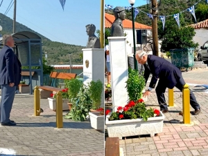 Ανδριανός και Πουλάς στο ετήσιο μνημόσυνο του ήρωα-καταδρομέα Τσάκωνα στο Κολιάκι (εικόνες)