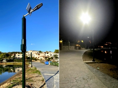 Πόρτο Χέλι: Ηλιακά φωτιστικά δρόμου στον κόλπο της Μπάλτιζας – Δωρεά από τη Μαριάννα Βαρδινογιάννη (εικόνες)
