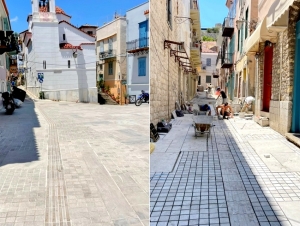 Το Ναύπλιο ομορφαίνει: Πλακοστρώσεις με νέα δίκτυα υποδομών (εικόνες)