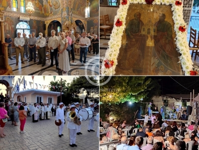 &Epsilon;&rho;&mu;&iota;&omicron;&nu;ί&delta;&alpha;: &Tau;&omicron; &Eta;&lambda;&iota;ό&kappa;&alpha;&sigma;&tau;&rho;&omicron; &gamma;&iota;ό&rho;&tau;&alpha;&sigma;&epsilon; &mu;&epsilon; &lambda;&alpha;&mu;&pi;&rho;ό&tau;&eta;&tau;&alpha; &tau;&omicron;&upsilon;&sigmaf; Ά&gamma;&iota;&omicron;&upsilon;&sigmaf; &Alpha;&pi;ό&sigma;&tau;&omicron;&lambda;&omicron;&upsilon;&sigmaf; (&beta;ί&nu;&tau;&epsilon;&omicron;, &epsilon;&iota;&kappa;ό&nu;&epsilon;&sigmaf;)