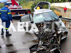 Τραγωδία με δύο νεκρούς στην Εθνική Πατρών-Πύργου: Σύγκρουση ΙΧ με νταλίκα (εικόνες)